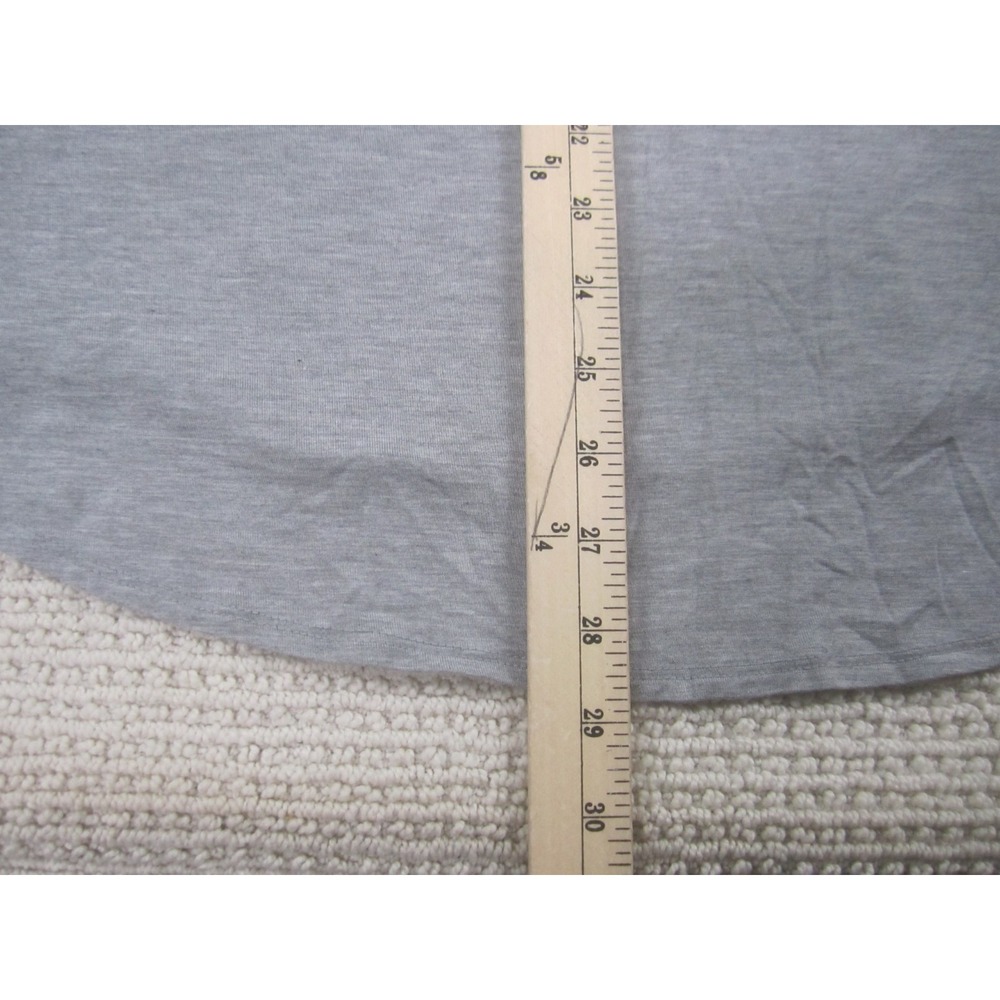 Time‎ & Tru Shirt 3XL Gray V-Neck Short Sleeve Basic Solid Stretch Modal - Picture 8 of 9